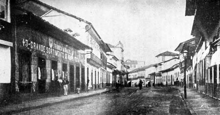 Registro histórico da Rua Sete de Abril, endereço da terceira sede do escritório